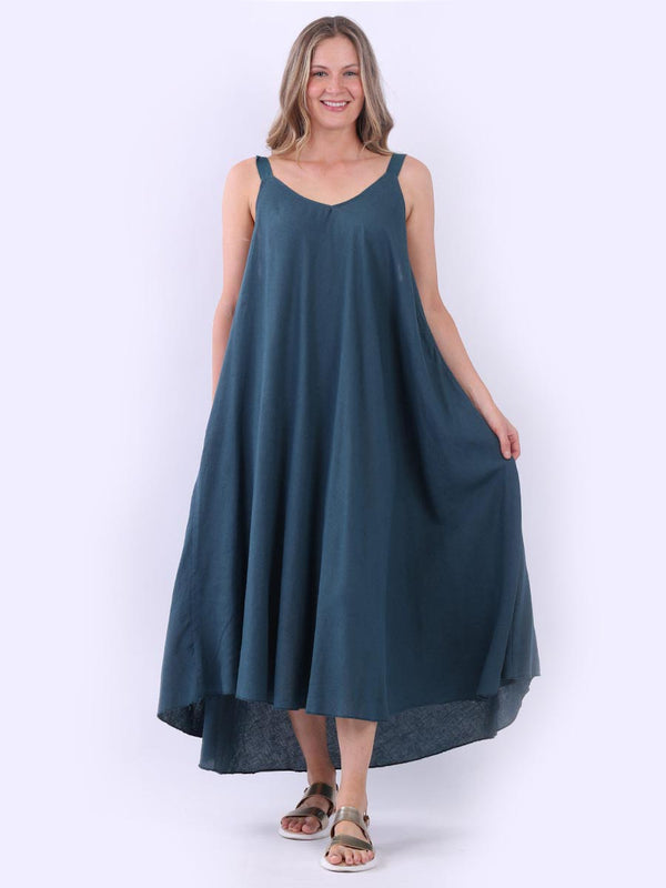 Plus Size Sleeveless Linen Dress