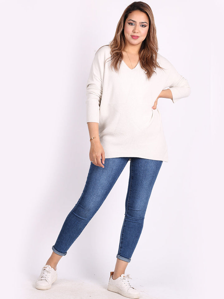 Frontside Star Lagenlook Jumper Beige