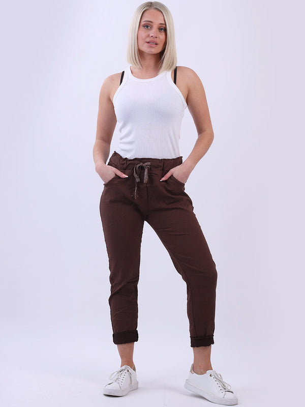 Women Plain Magic Pants - Italian | Multi Colors