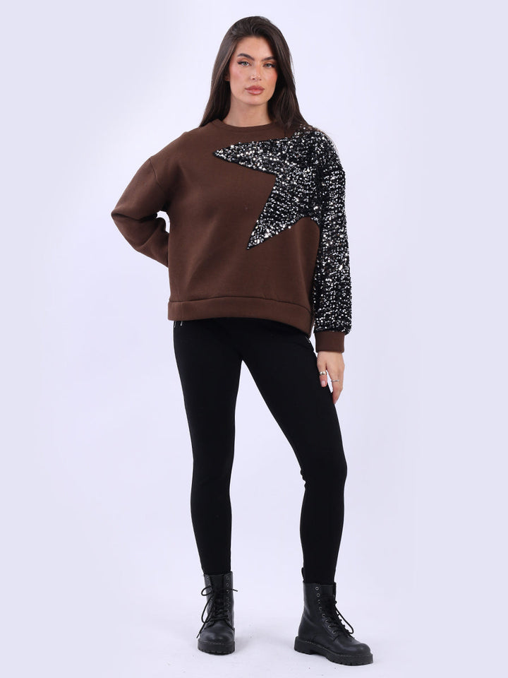 Women Fleece Top Chocolate