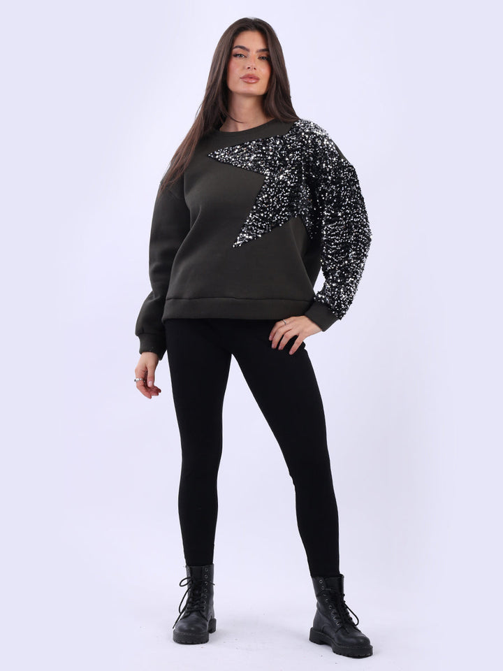 Women Fleece Top Khaki
