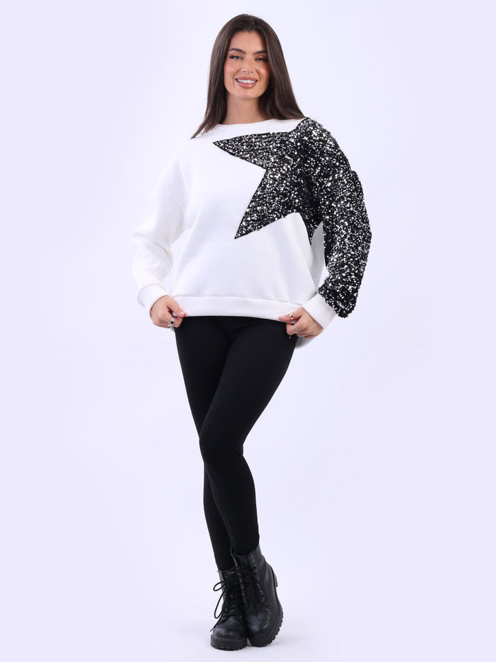 Women Fleece Top Off White