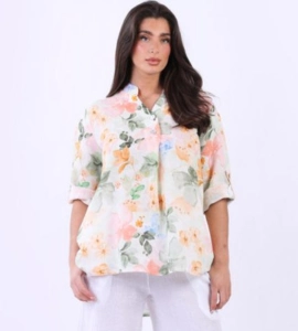 Italian Floral Tunic Tops/ Tees/ Crop Tops/ knitted Top/ Jumpers/ Hoodies 