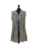 Italian 2 Layered Crochet Net Lagenlook Dress-Khaki