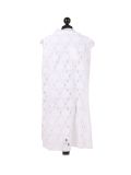 Italian 2 Layered Crochet Net Lagenlook Dress-white back