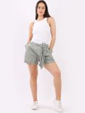 Italian Acid Dye Linen Shorts-Khaki
