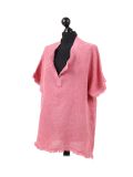 Italian Acid Dye Plain Linen Lagenlook Top-rough