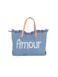 Italian Amour Canvas Hand Bag-Denim