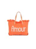 Italian Amour Canvas Hand Bag-Orange