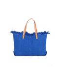 Italian Amour Canvas Hand Bag-Royal blue back