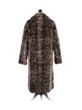 Italian Animal Print Front Pockets Lagenlook Coat-Grey back