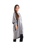 Italian Batwing Sequin Star High Low Cotton Lagenlook Top-