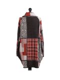 Italian Check Print Wrap Over Lagenlook Coat -Rust back