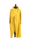 Italian Cowl Neck Plus Size Cotton Lagenlook Cardigan-Mustard
