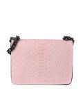 Italian Crocodile Print Chain Shoulder Strap Leather Bag-Pink back
