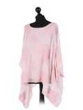 talian Embroidered Silk Tunic Top -Pink side