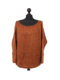 Italian Glittery Mohair Knitted Jumper-Camel