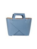 Italian Handmade 2 Piece Leather Hand Bag-Denim