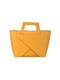 Italian Handmade 2 Piece Leather Hand Bag-Mustard