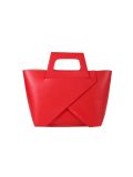 Italian Handmade 2 Piece Leather Hand Bag-Red