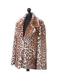 Italian Leopard Print Front Button Lagenlook Coat-White side