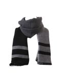 Italian Multicolor Stripes Woolen Scarf-Black