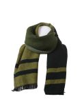 Italian Multicolor Stripes Woolen Scarf-Green