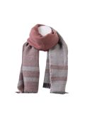 Italian Multicolor Stripes Woolen Scarf-Wine