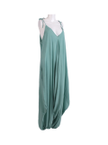 Italian Plain Cami Strappy Side Pocket Lagenlook Jumpsuit-Tiffany