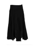 Italian Plain Cotton Skirt-Black