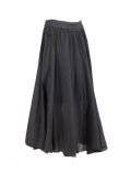 Italian Plain Cotton Skirt-Cahrcoal