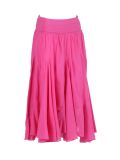 Italian Plain Cotton Skirt-Fuchsia
