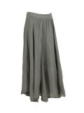 Italian Plain Cotton Skirt-Khaki