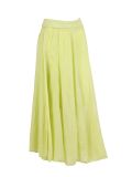 Italian Plain Cotton Skirt-Lime green