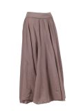 Italian Plain Cotton Skirt-Mocha