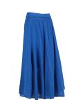 Italian Plain Cotton Skirt-Royal blue