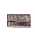 Italian Shiny Leather Handmade Clutch Bag -Coffee