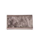 Italian Shiny Leather Handmade Clutch Bag -Coffee back