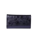 Italian Shiny Leather Handmade Clutch Bag -Navy back