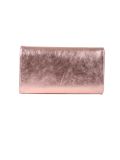Italian Shiny Leather Handmade Clutch Bag -Pink back