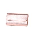 Italian Shiny Leather Handmade Clutch Bag -Pink side