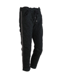 Italian Side Glittery Stripes Leopard Print Magic Pants-charcoal