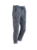 Italian Side Glittery Stripes Leopard Print Stretchable Trouser-Denim