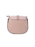 Italian Strap Tab Leather Saddle Bag-Nude back