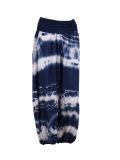 Italian Tie & Dye Harem Trouser-Navy