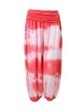 Italian Tie & Dye Harem Trouser-Red
