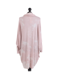 Italian Tie & Dye Plus Size Lagenlook Scarf Dress-Pink back