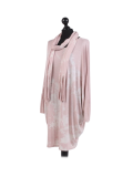 Italian Tie & Dye Plus Size Lagenlook Scarf Dress-Pink side