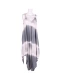 Italian Tie & Dye Strappy Lagenlook Cotton Jumpsuit-Grey