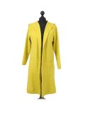 Italian Water Fall Open Front Hooded Lagnelook Cardigan-Lime green